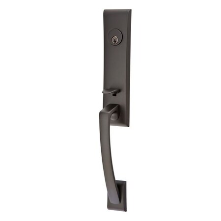 Emtek Flat Black Handleset 4825GVUS19LH 4825GVUS19LH